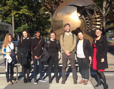 Inga Winkler and students visit UN.